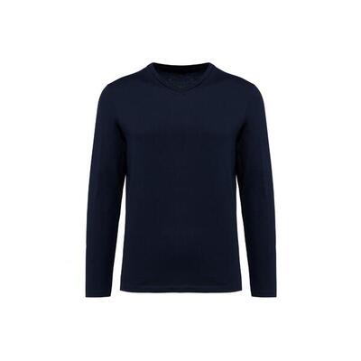 Suprima v-hals t-shirt met lange mouwen kariban premium