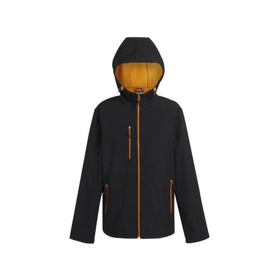 Herren Wandern Jacke - Nagate Hooded Softshell, schwarz