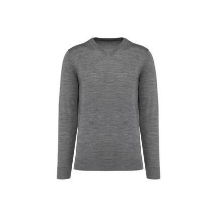 Merino-Pullover mit V-Ausschnitt Kariban Premium
