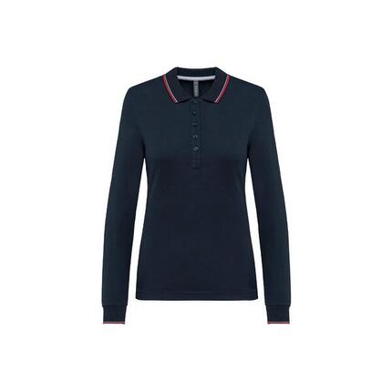 Polo maille piquée manches longues Femme Kariban