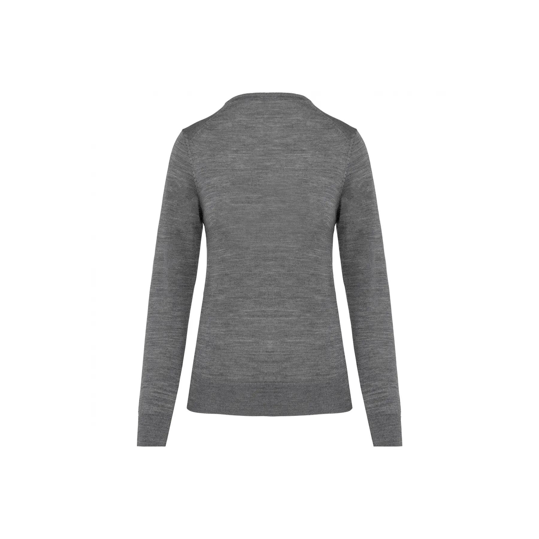 Merino-Pullover mit V-Ausschnitt, Damen Kariban Premium 2/3