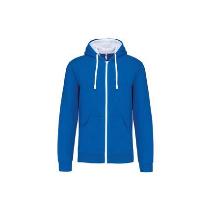 Sweatshirt à capuche zippé contrastée Kariban