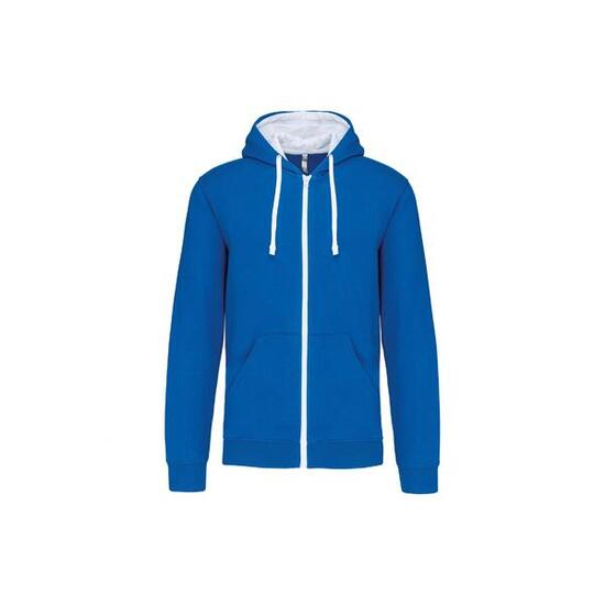 Sweatshirt à capuche zippé contrastée Kariban
