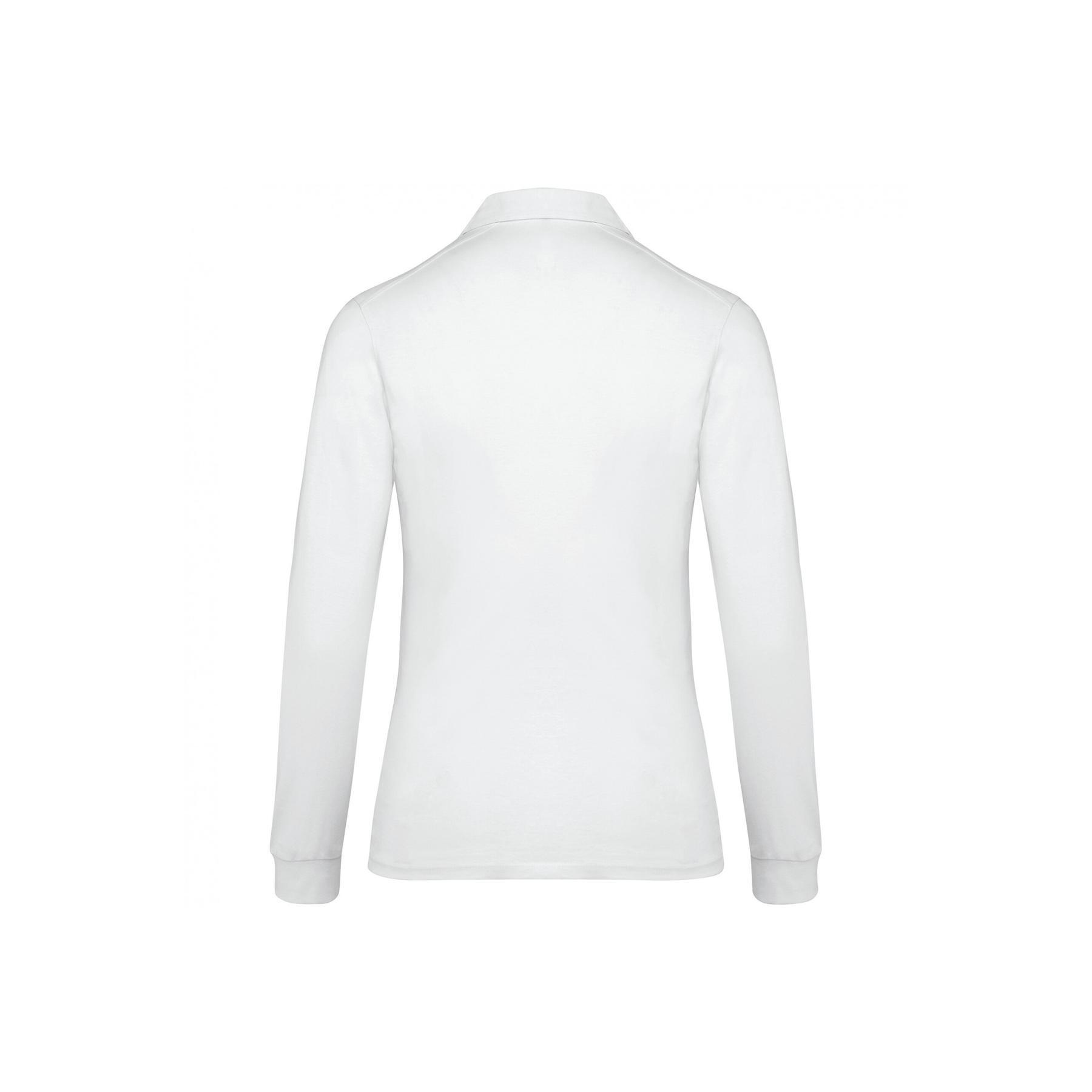 Polo-Shirt aus Jersey langarm, Damen Kariban 2/3