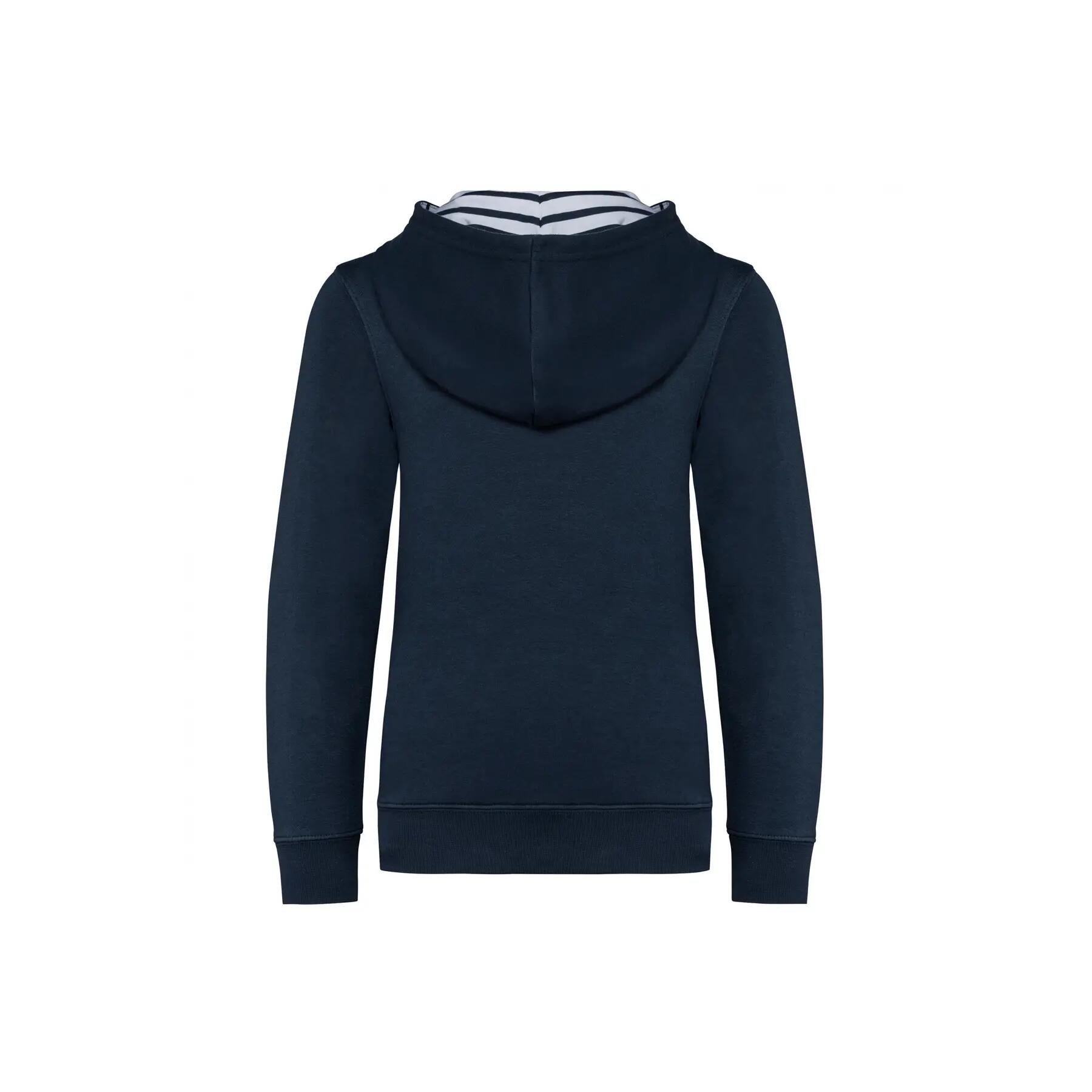 Sweatshirt à capuche contrastée à motifs enfant Kariban 3/3