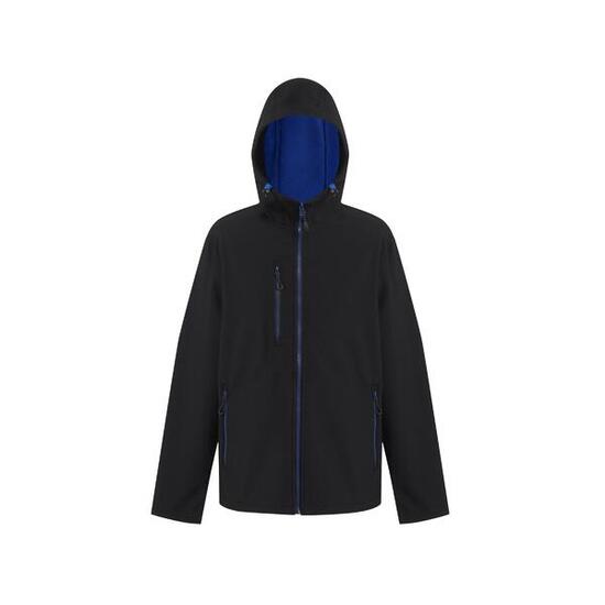 Herren Wandern Jacke - Nagate Hooded Softshell, schwarz