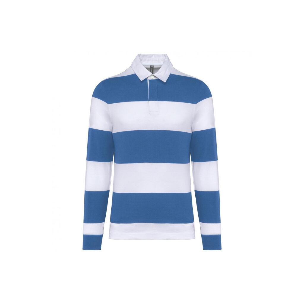 Striped polo shirt, long sleeves Kariban