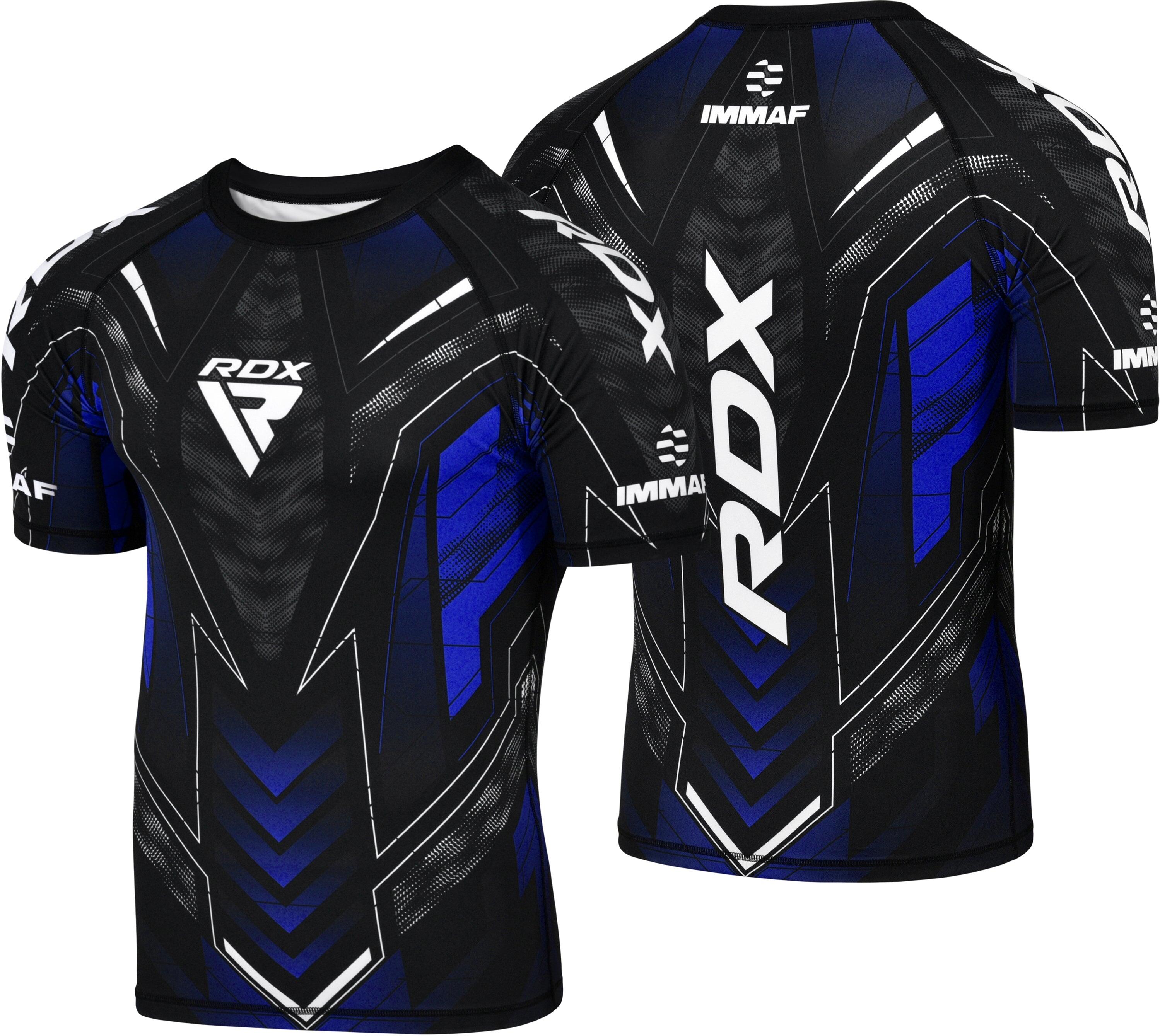 Rashguard a Compressione RDX IMMAF Blu XL 3/7