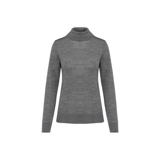 Damski sweter z merynosów z golfem Kariban Premium