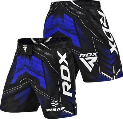 Immaf mma fight & training shorts blauw - l