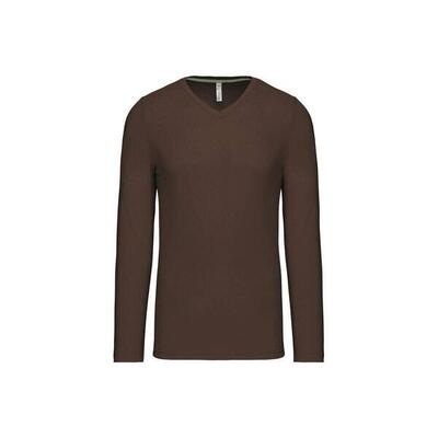 T-shirt kariban col v manches longues