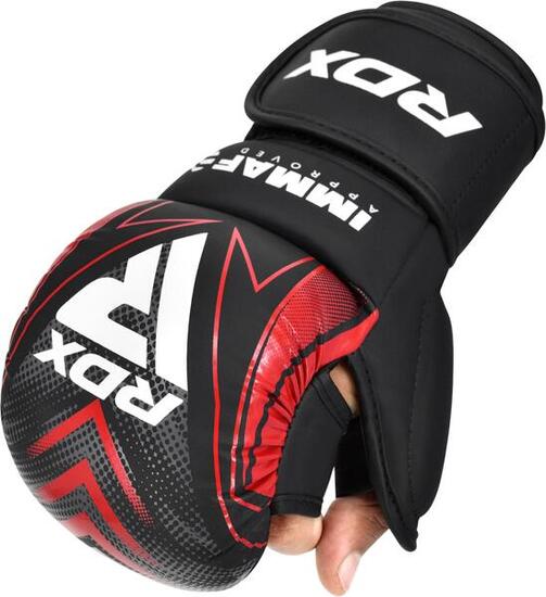 Gants de MMA RDX Shooter IMMAF – Rouge – L