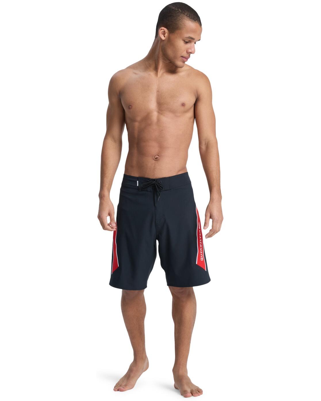Spodenki boardshort dla Mężczyzn SURFSILK CLICKER 20" Czarny 3/4