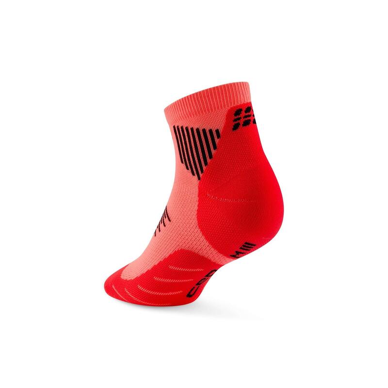 Șosete compresie alergare CEP Run 5.0 Low Cut - coral neon | recuperare îmbunăt…