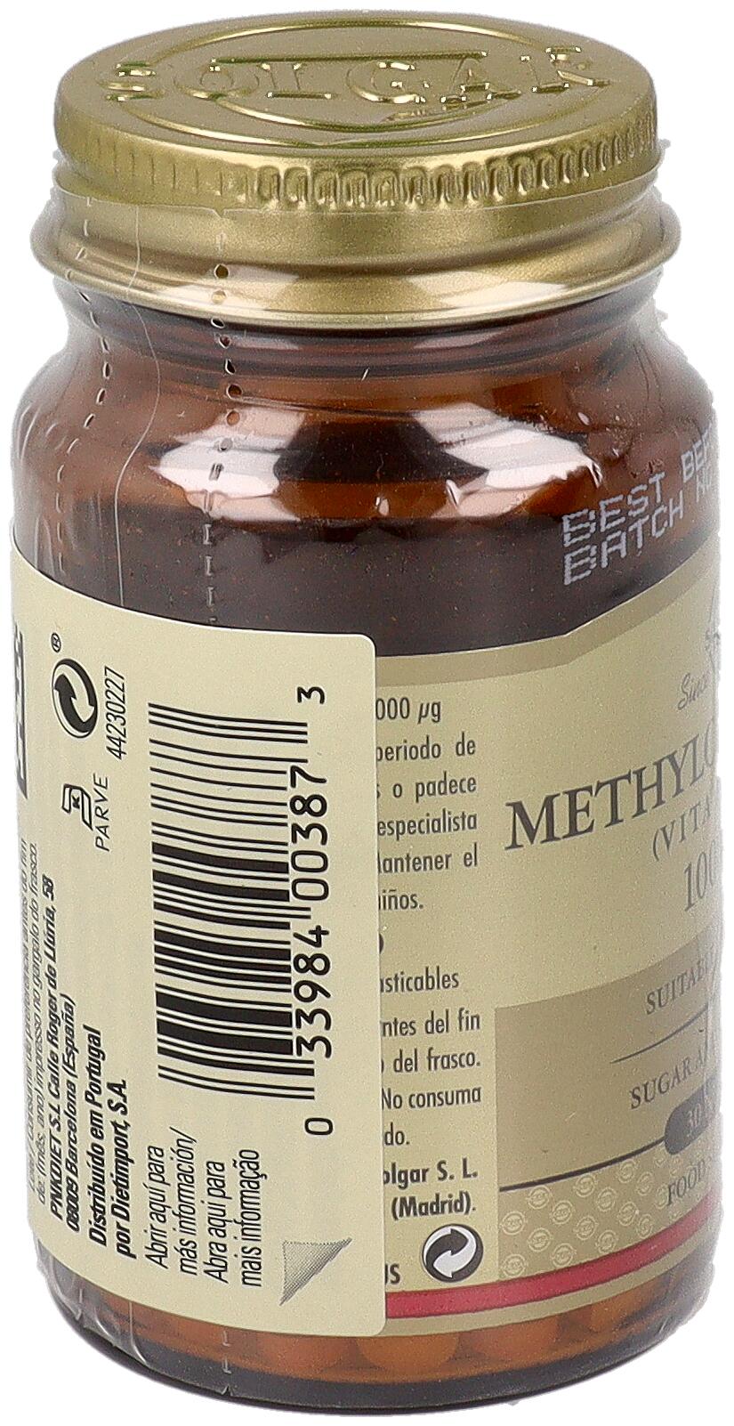 Metilcobalamina Vitamina B12 1000mcg 30 comprimidos masticables 3/3
