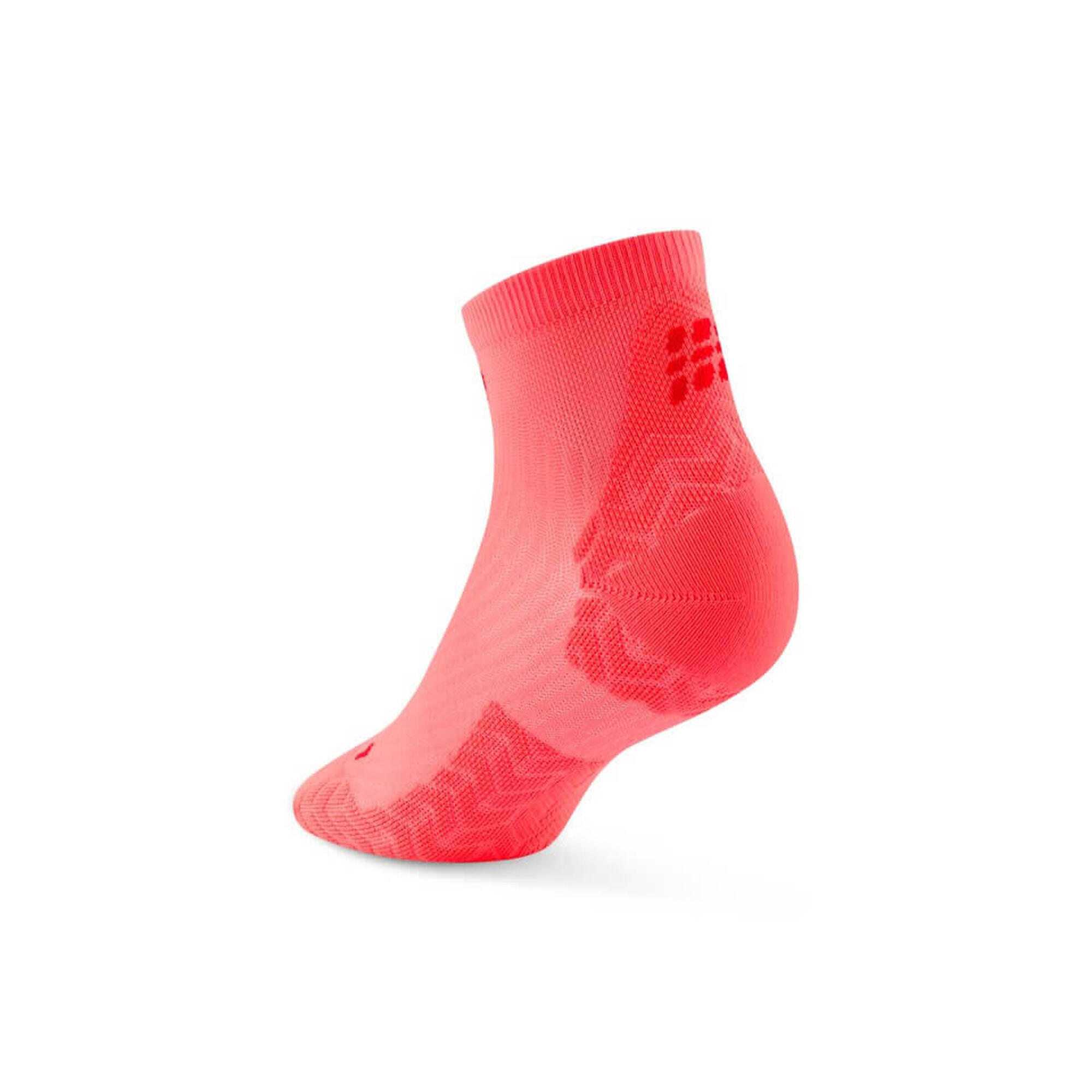 Șosete compresie CEP Run Ultralight 4.0 Low Cut - coral neon/roșu - femei