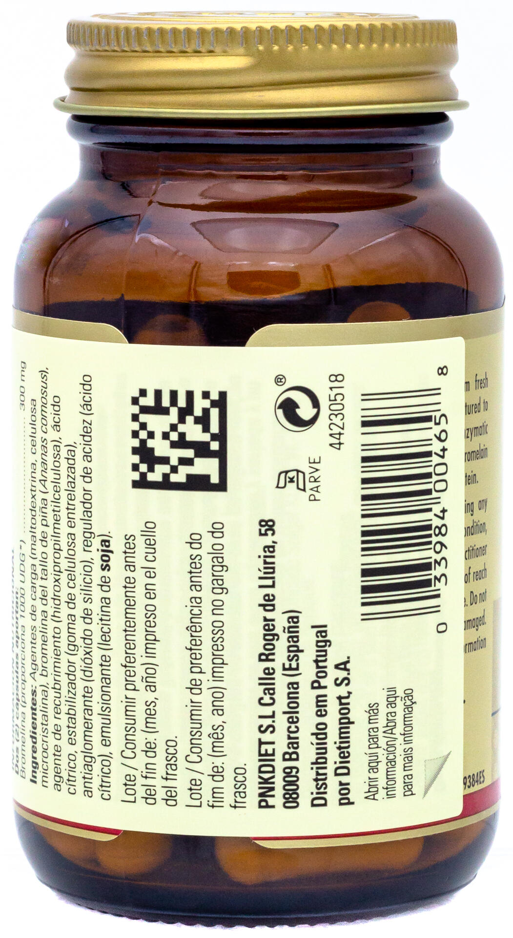 Bromelina 300 mg 60 Cápsulas 3/3