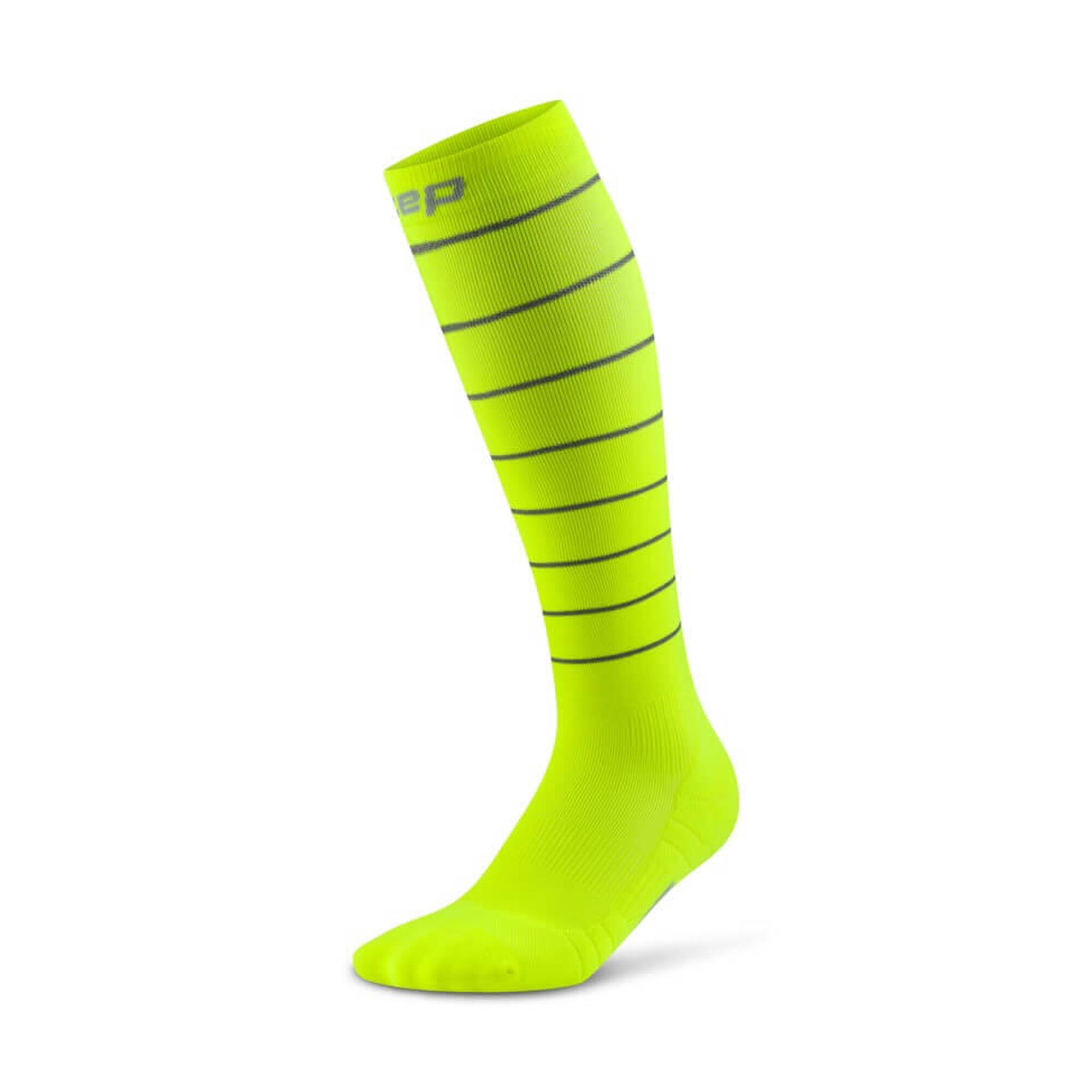 Șosete compresie alergare CEP Pro Run Reflective 2.0 - galben neon | vizibilita…