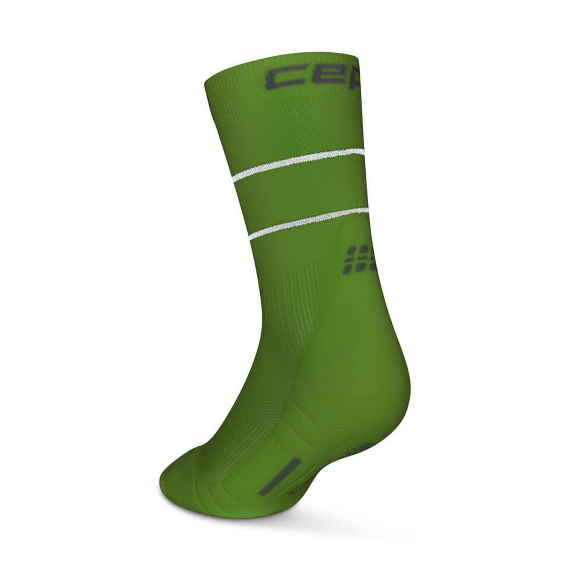 Șosete compresie mid cut CEP Pro Run Reflective 2.0 - galben neon | pentru aler…