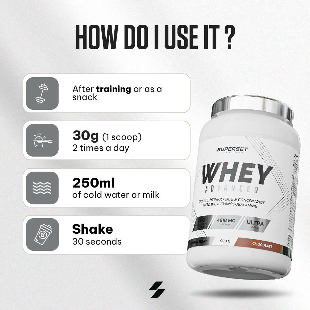 Whey Protéine | 100% Whey Proteine Advanced (900g) | Fraise Yogourt 7/7