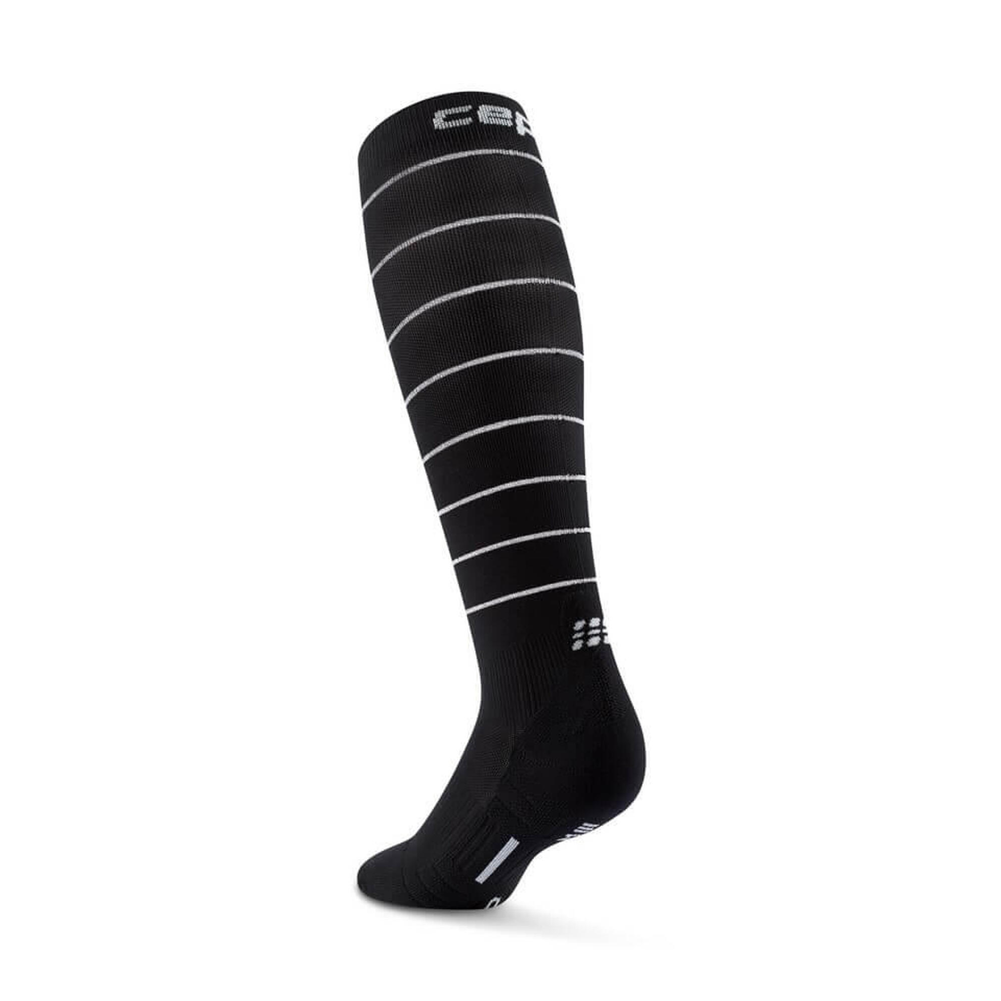 Șosete compresie înalte CEP Pro Run Reflective 2.0 femei - negru | vizibilitate…