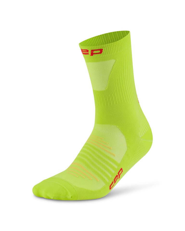 Șosete compresie CEP Pro Run Ultralight Mid Cut - lime | alergare performanță 2/3