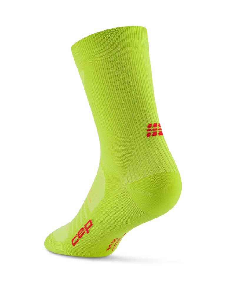 Șosete compresie CEP Pro Run Ultralight Mid Cut - lime | alergare performanță 3/3