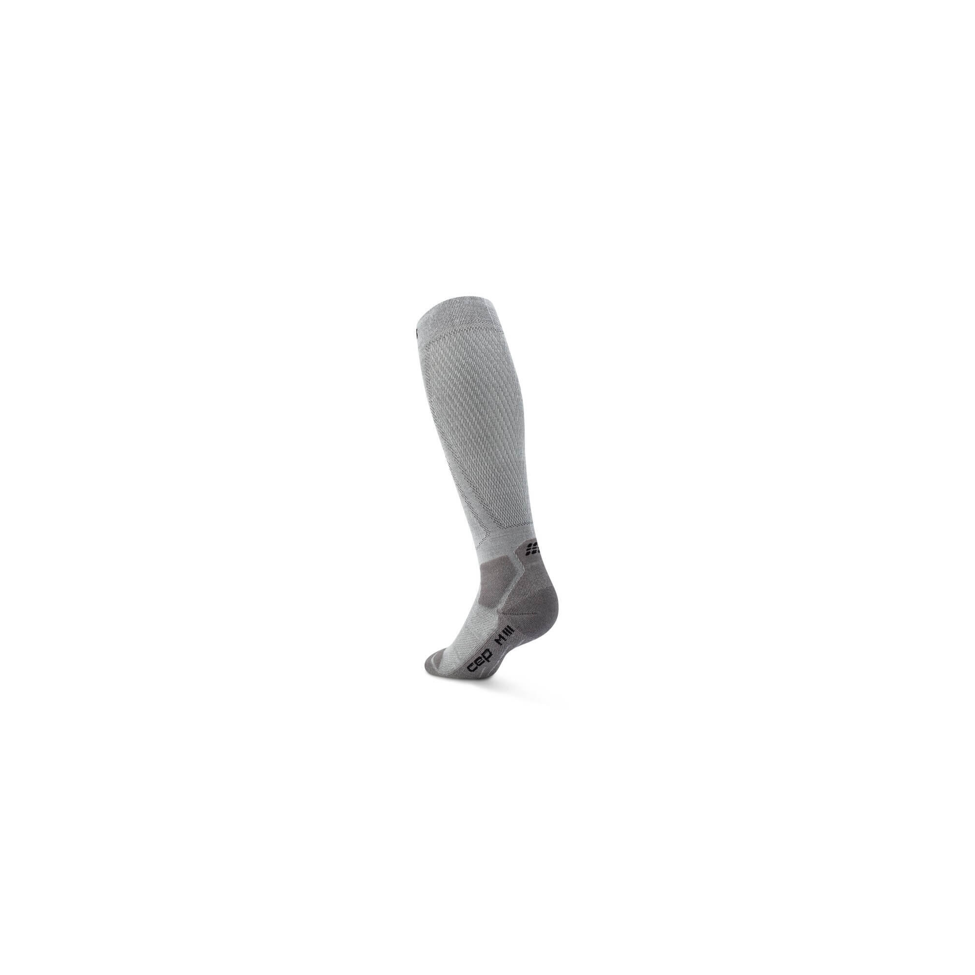 Șosete compresie înalte CEP Hiking Light Cushion - gri | dark grey | drumeții