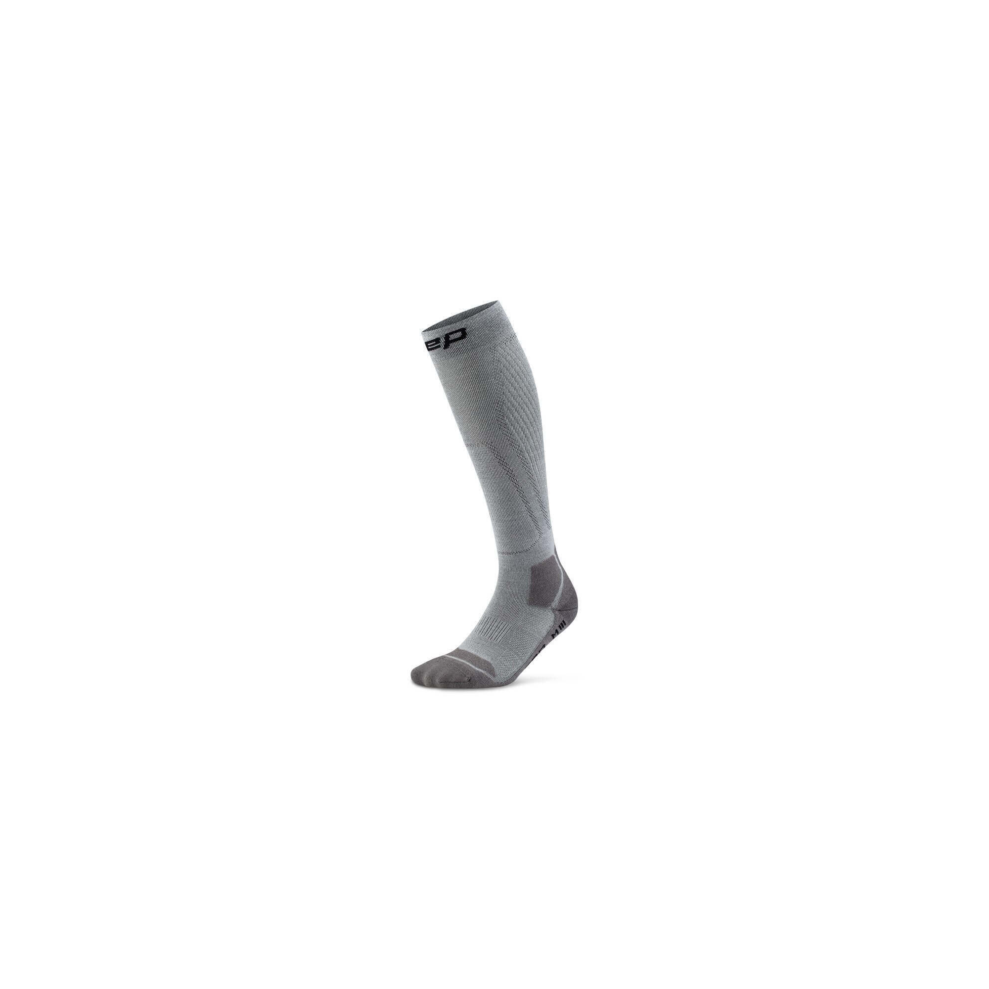 Șosete compresie înalte CEP Hiking Light Cushion - gri | dark grey | drumeții