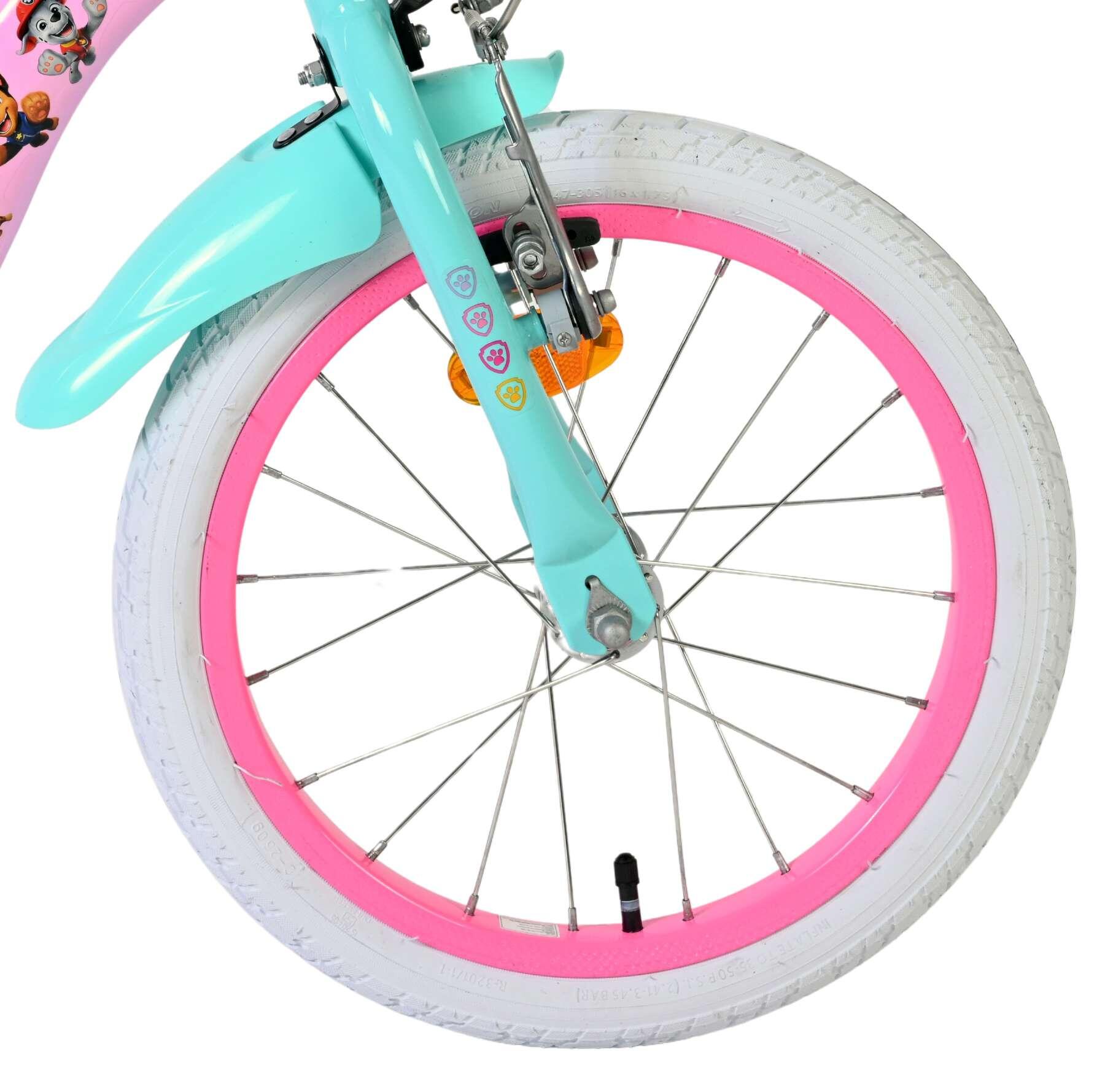 Bicicleta Paw Patrol 16 inch para menina, rosa, travões de mão 3/7