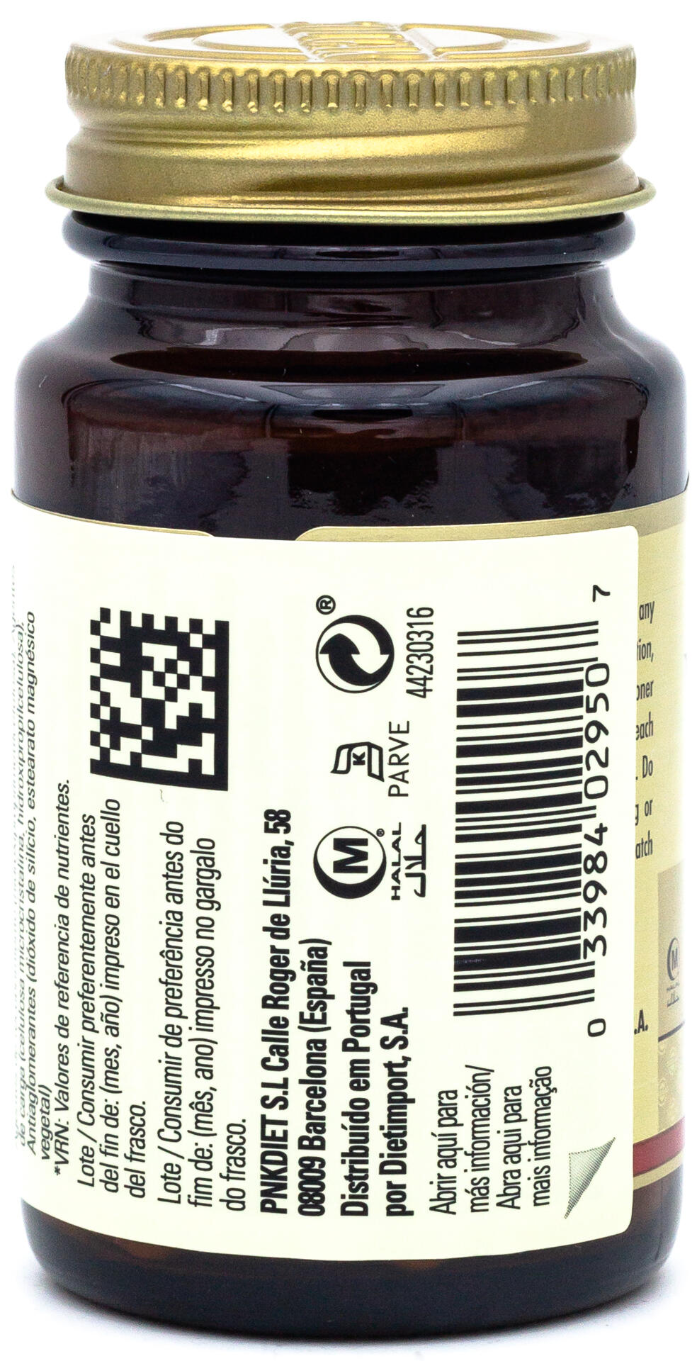 Vitamina B1 100 mg 100 Cápsulas 3/3