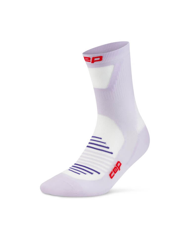 Șosete compresie alergare CEP Pro Run Ultralight Mid Cut - mov liliac | ultrauș… 2/3