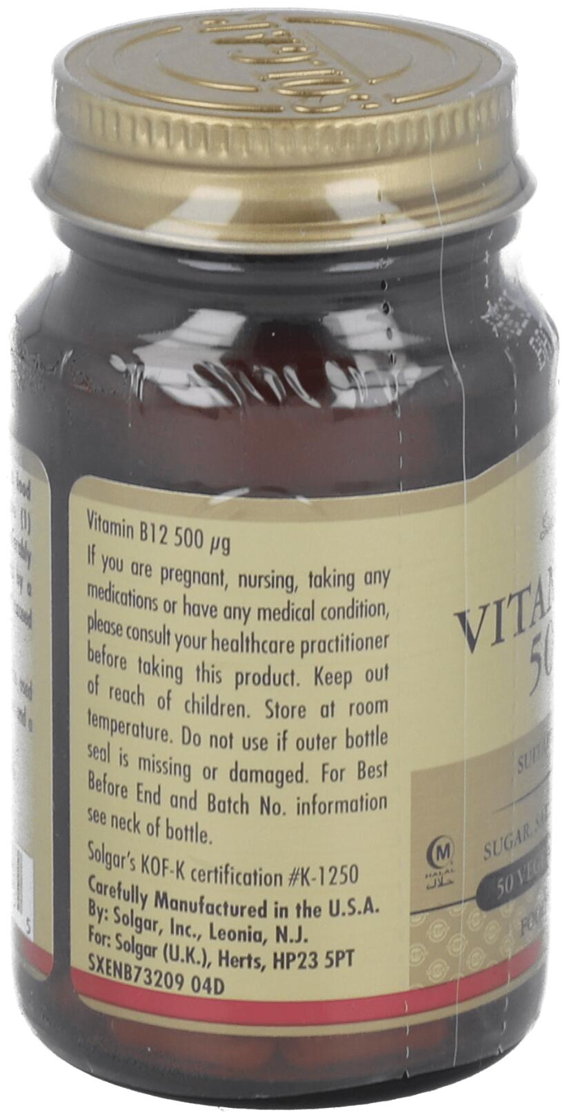 Vitamina B12 500 μg (Cianocobalamina) 50 Cápsulas 3/3