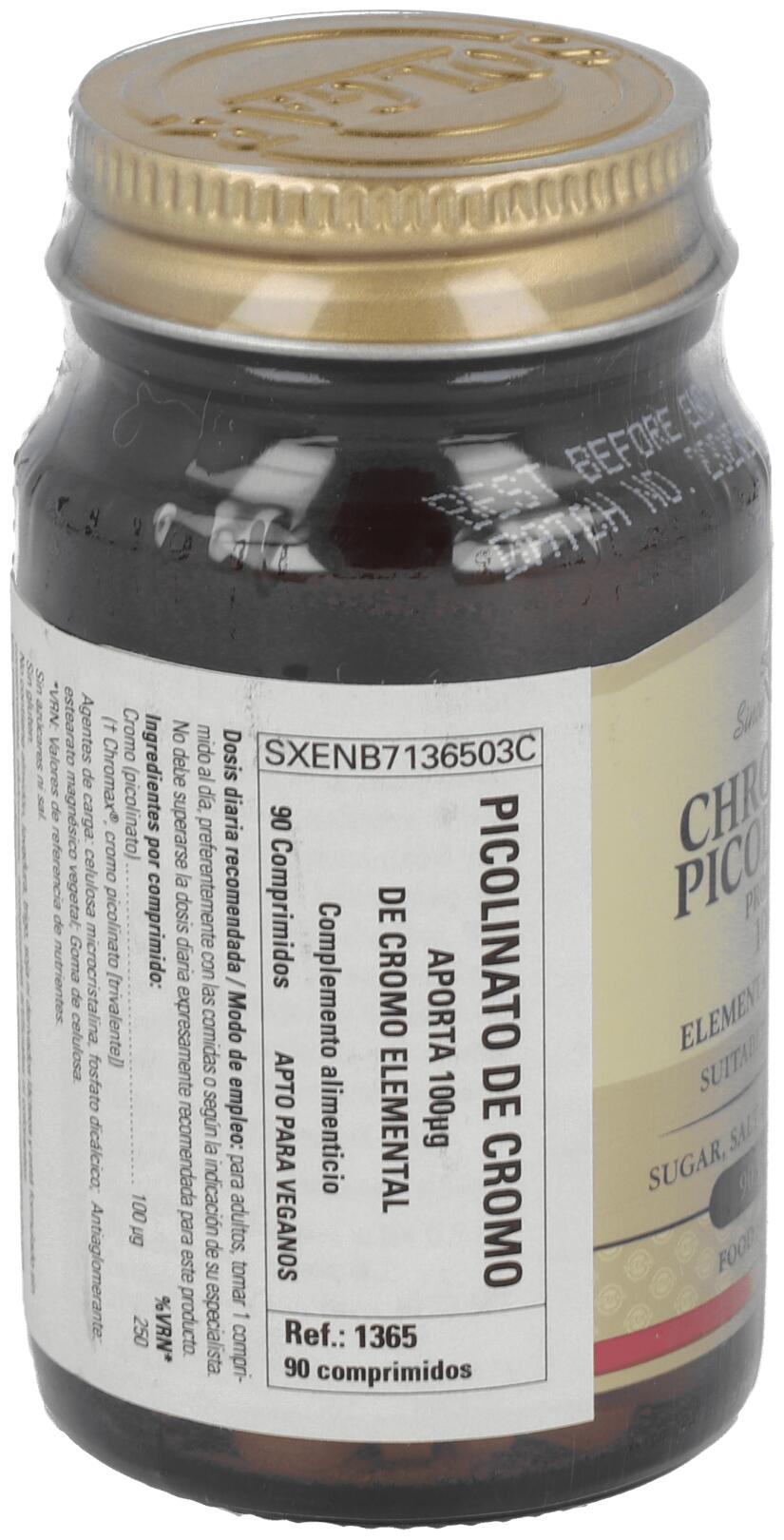 Gtf Cromo Picolinato sin Levadura 100 mcg 90 Comp 3/3