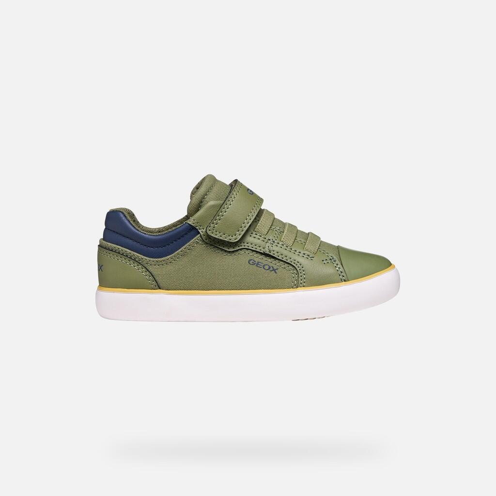 Baskets Garçon J GISLI BOY Vert Clair/Bleu Marine 2/7