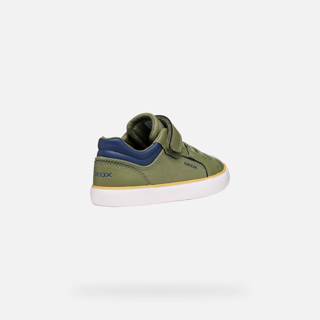 Baskets Garçon J GISLI BOY Vert Clair/Bleu Marine 6/7