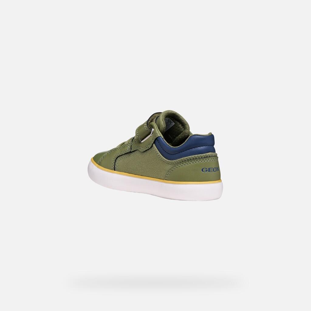 Baskets Garçon J GISLI BOY Vert Clair/Bleu Marine 5/7