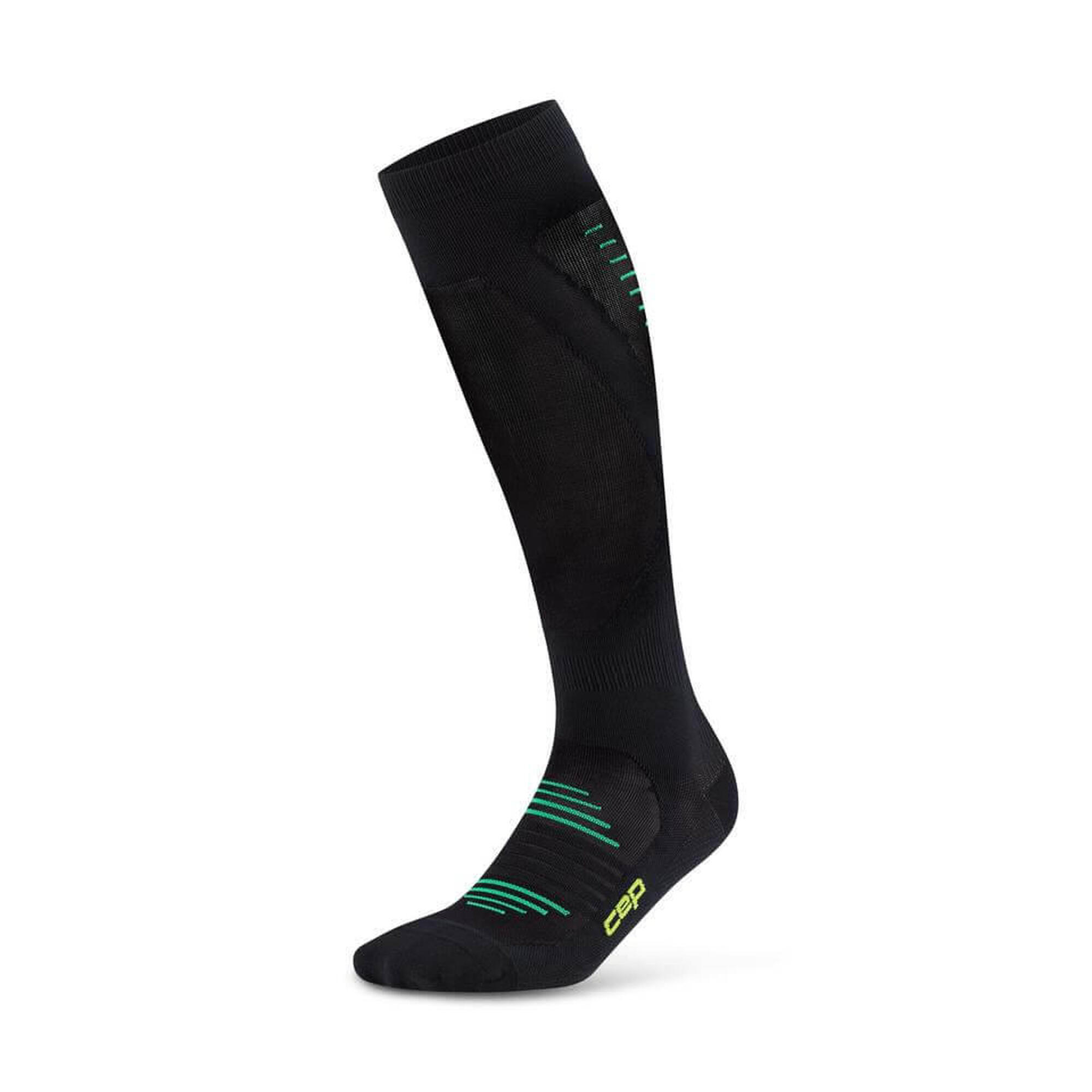 Șosete compresie înalte CEP Pro Run Ultralight - negru | alergare