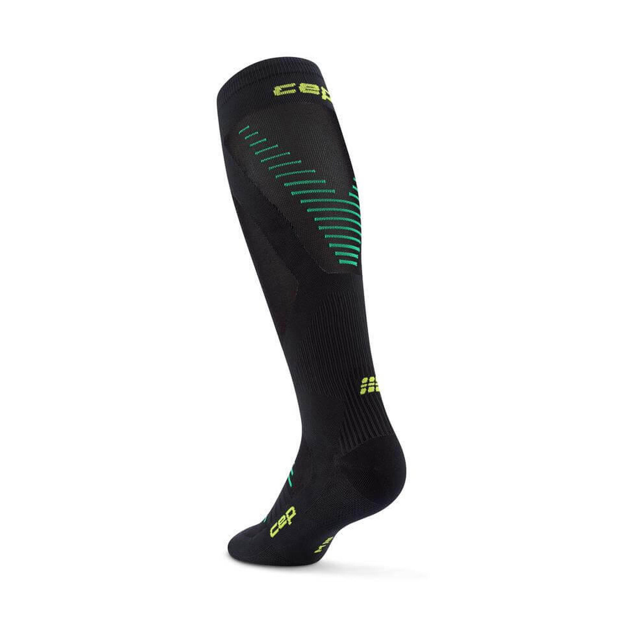 Șosete compresie înalte CEP Pro Run Ultralight - negre | alergare