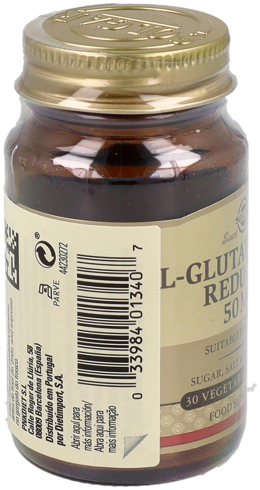 L-Glutatión reducido 50 mg 30 Cápsulas vegetales 3/3