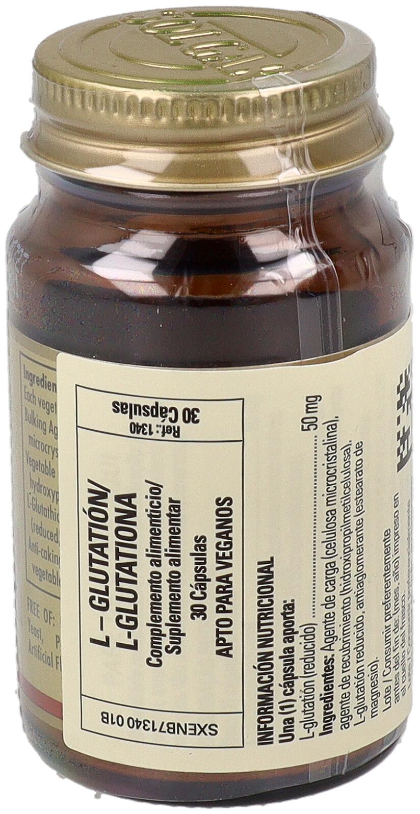 L-Glutatión reducido 50 mg 30 Cápsulas vegetales 2/3