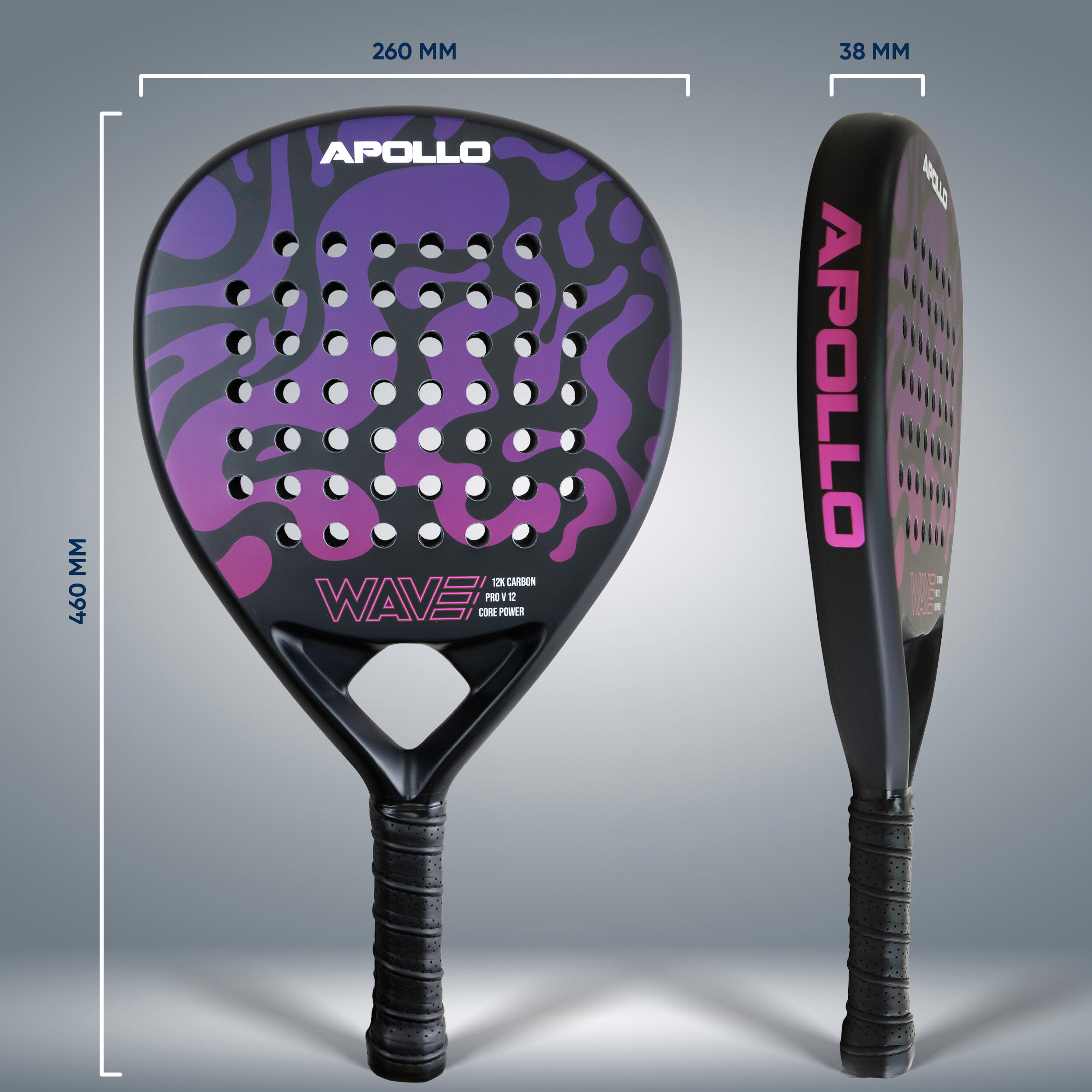Apollo 12K Wave Raquette Padel – Puissance & Dynamisme 2/6