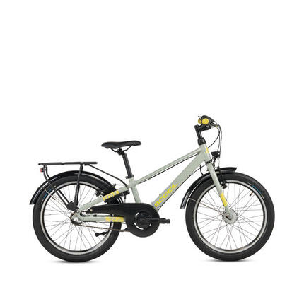 troX pro, 24 Zoll Kinderfahrrad, 3-Gang, Grau/Gelb, 130–145 cm