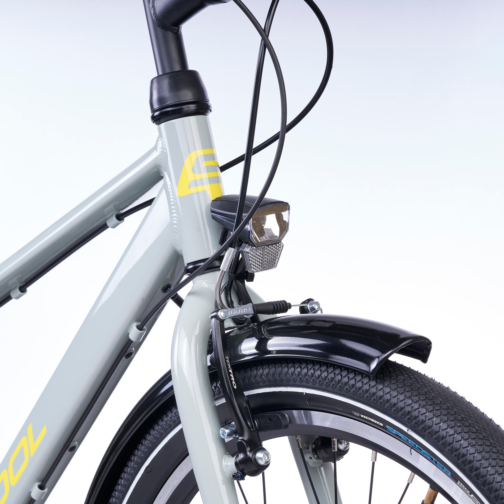 troX pro, 24 Zoll Kinderfahrrad, 3-Gang, Grau/Gelb, 130–145 cm 5/8
