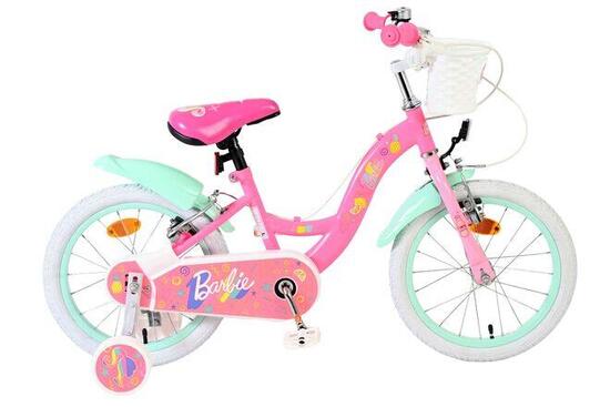 Barbie Kinderfahrrad 16 Zoll - Mädchen - Rosa - zwei Handbremsen
