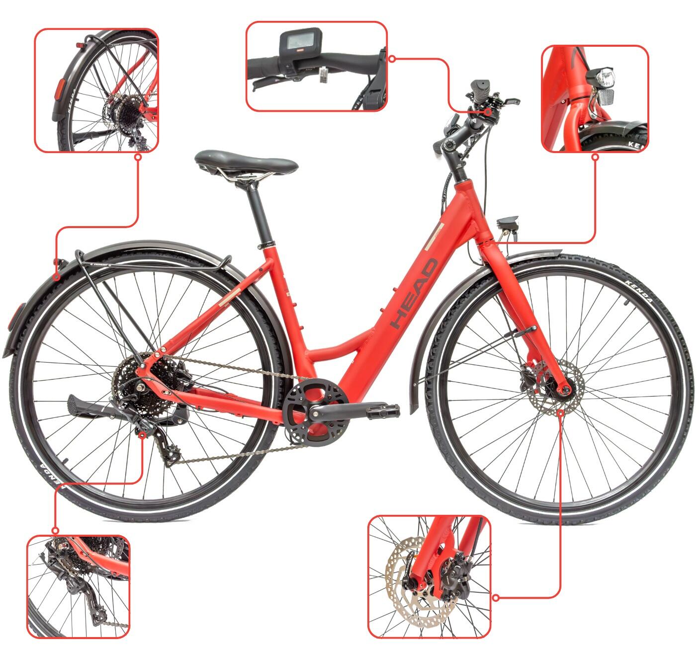 Rower Elektryczny Trekkingowy HEAD eUrban Trinity Koła 28" 3/5