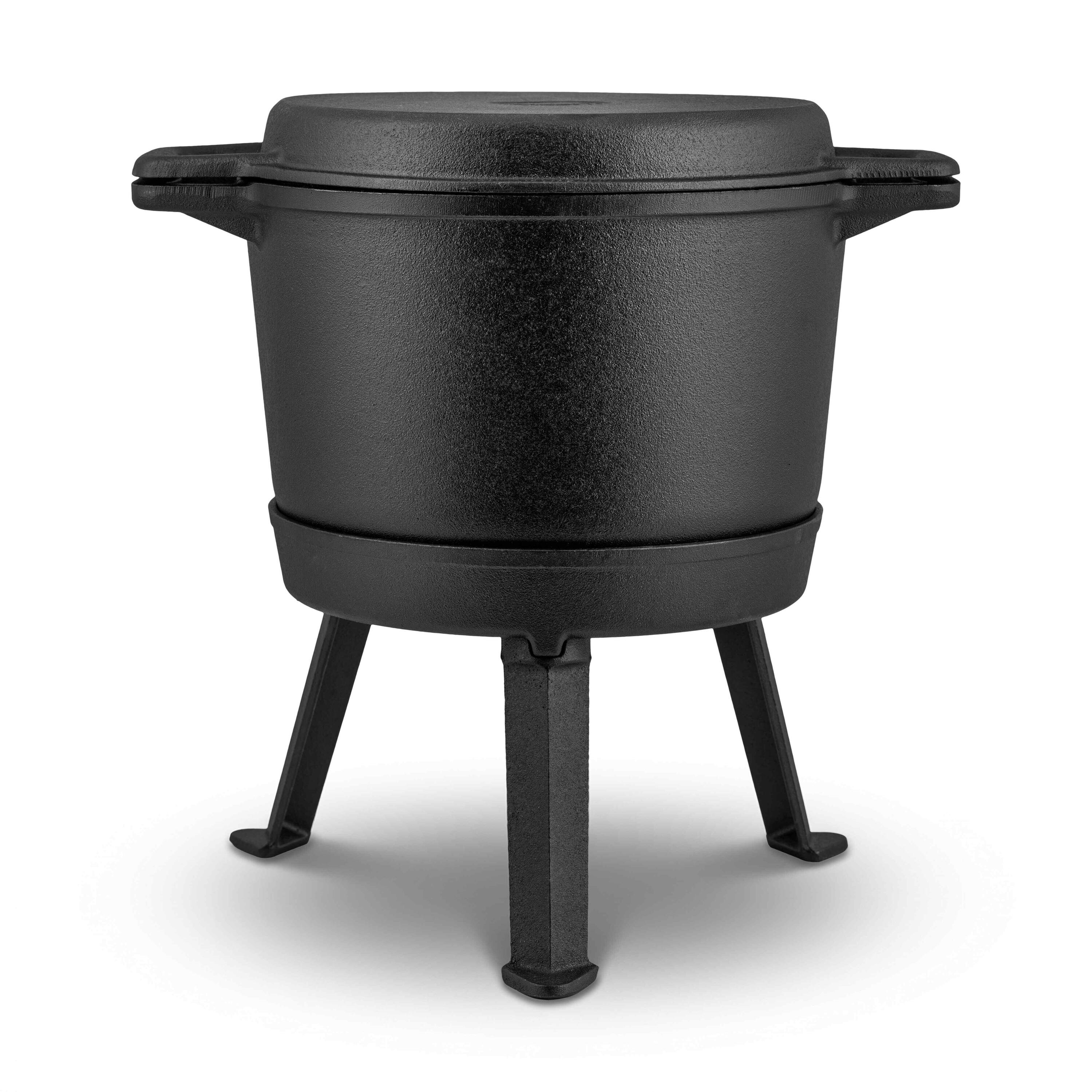 Kociołek żeliwny demontowany 8L Berdsen BD-480 garnek + patelnia grill +przepisy 2/7