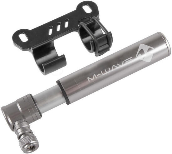 M-WAVE Air Midget Mini-Handpumpe Aluminium Silber
