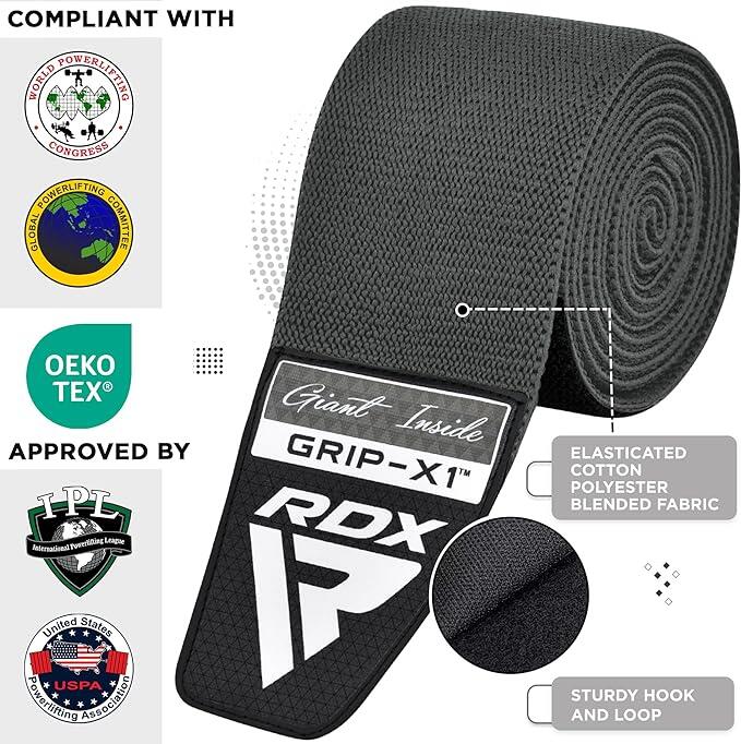 Opaski na kolana RDX Compression Elasticated Knee Wrap 2/7
