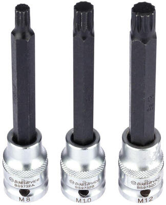Bikeservice 3-delig 1/2" spline bitset.